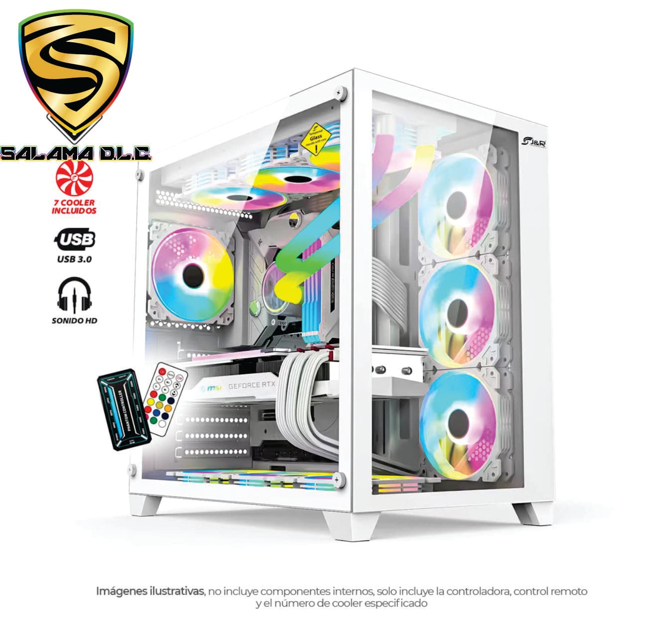 Chasis Gamer Super Hero JX119 Aurora